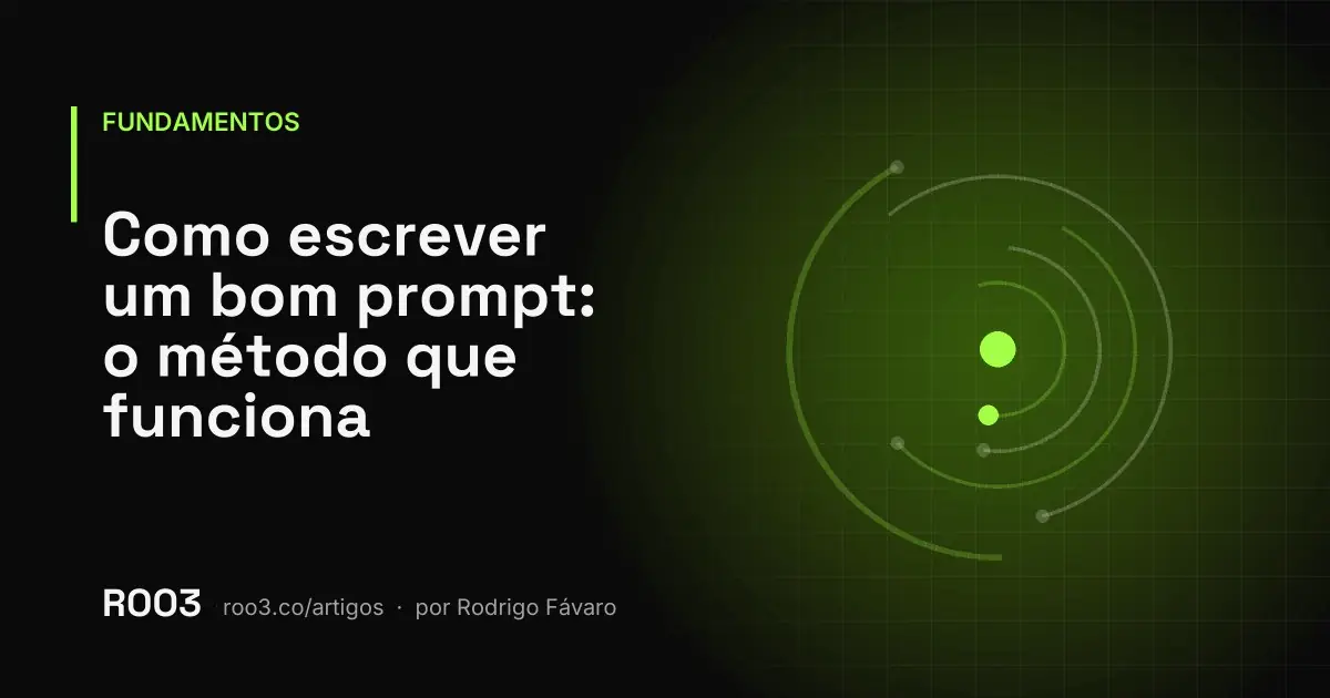 Ilustração abstrata comparando um pedido curto e um pedido detalhado, com o segundo destacado em verde neon sobre fundo preto.