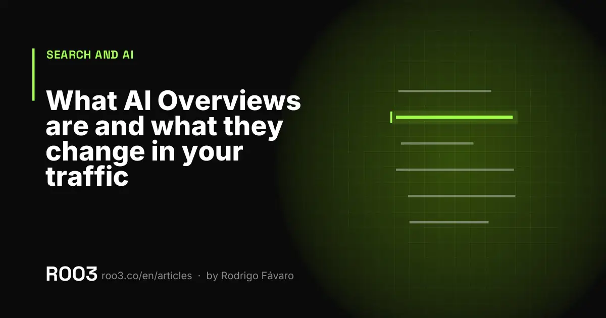 Abstract illustration of an answer block occupying the top of a list of results, in neon green on a black background.